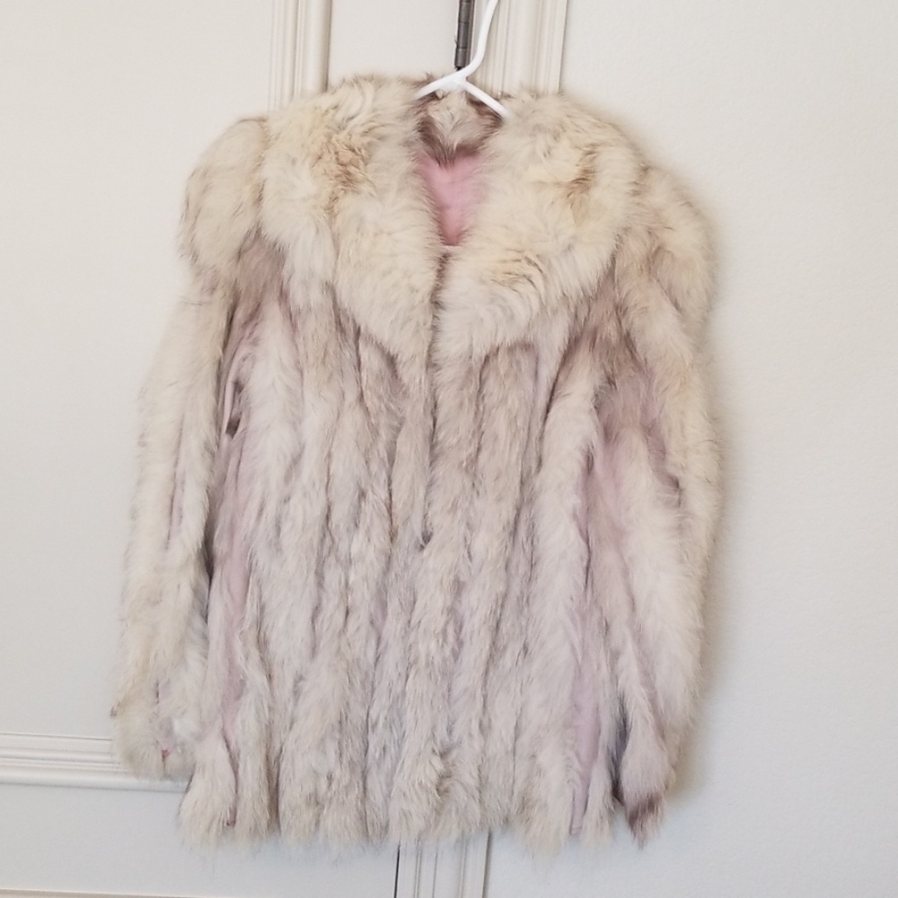 Genuine fox fur coat